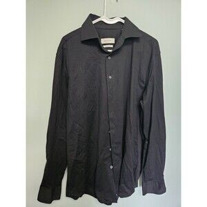 Bugatchi Mens Size XL Black Dress Shirt - 8 Way Stretch
